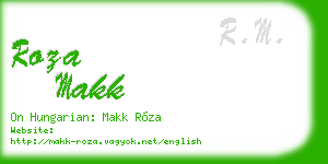 roza makk business card